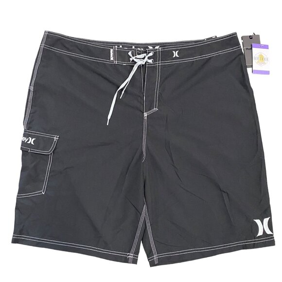 Hurley Other - NWT Hurley Mens 42x22 Gray Swim Trunks Board Shorts Knee Length Drawstring Waist